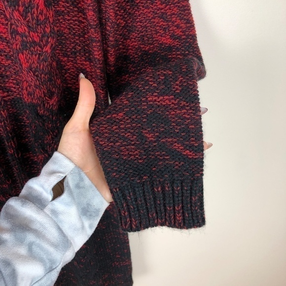 Joe Fresh Red and black Holiday cable knit sweater dress ombre - Picture 5 of 8